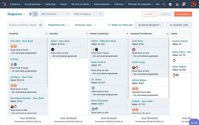 Automatización con HubSpot CRM